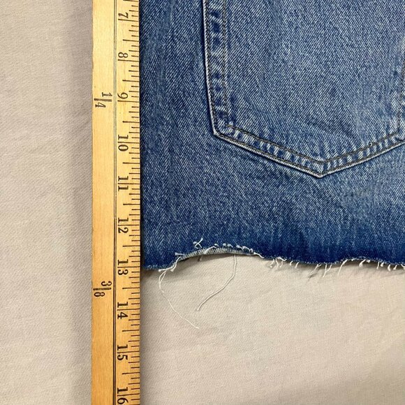 Universal Thread Women's 16 Blue High-Rise Cutoff Mini Jean Shorts Button Fly - Picture 15 of 15